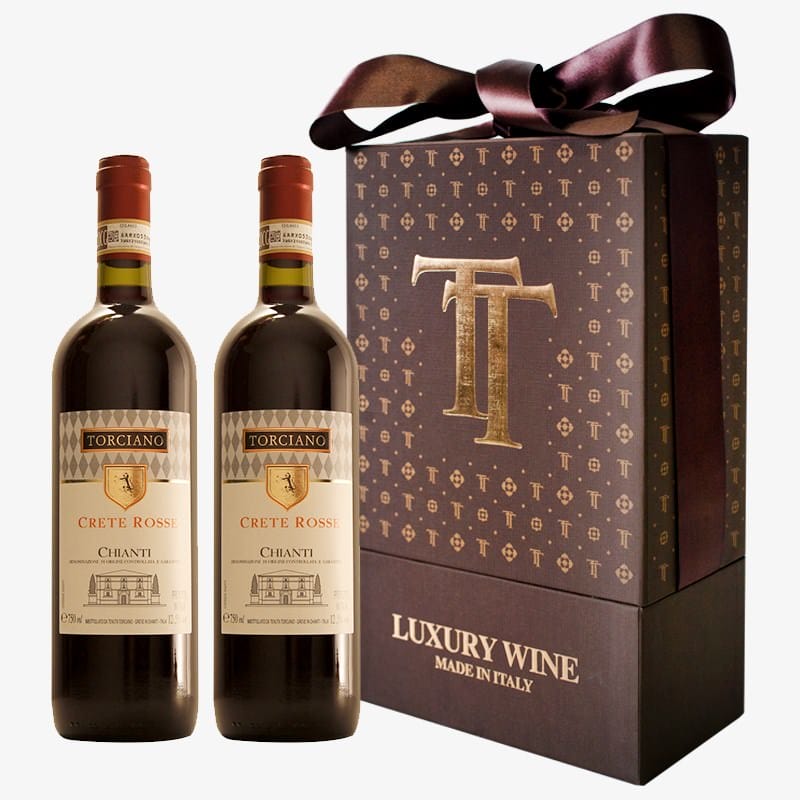 2022 Chianti Crete Rosse - 2 bottles case included Cardboard Gift Box