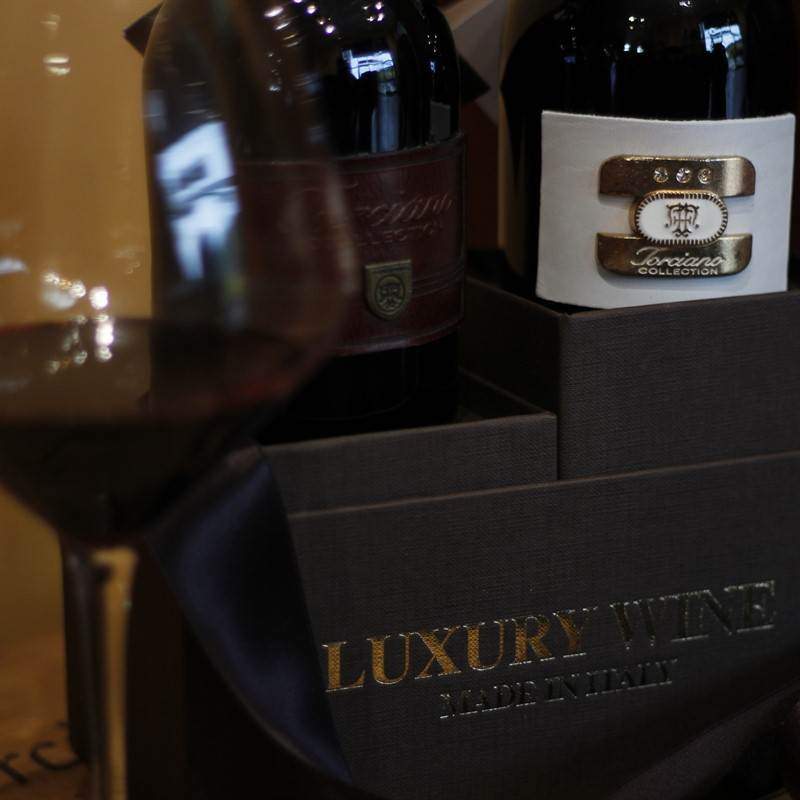 2000-2001 Tenuta Torciano Estate bottled Cave Collection "Luxury" Tuscan Blend with Luxury Brown Gift Box, Tuscany