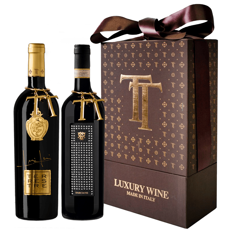 2017 Brunello di Montalcino  &  2018 Terrestre  Tuscan blend Superior Including cardboard gift box , Tuscany