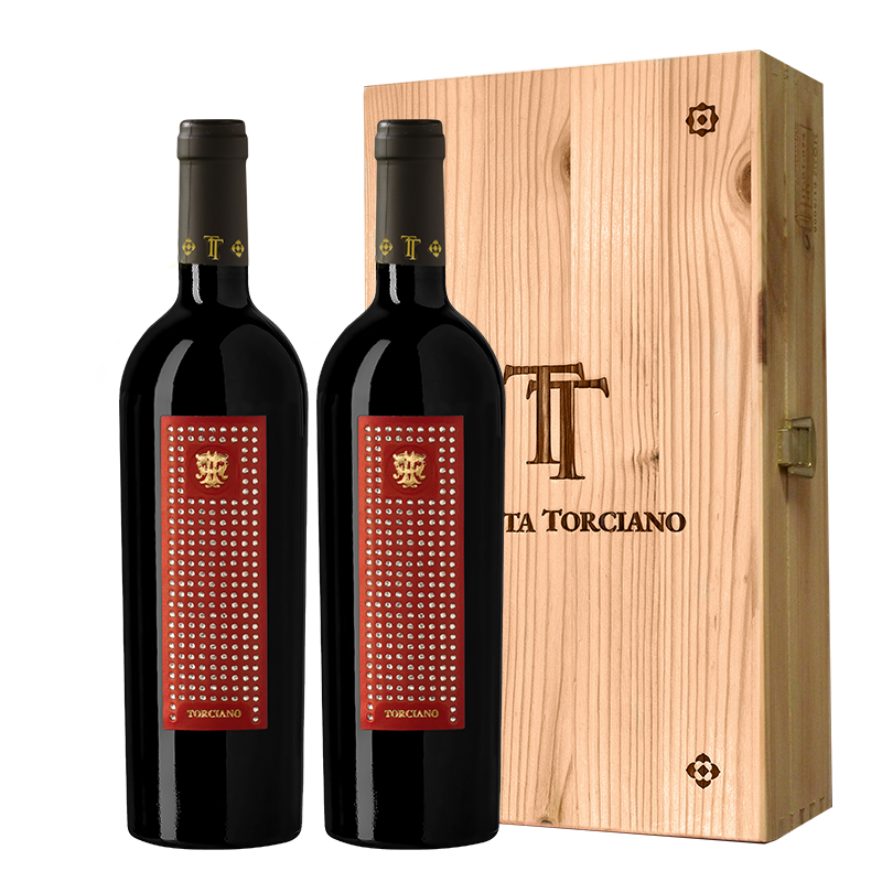 2020 Bolgheri DOC Gioiello Red Wine - 2 Bottles included Wood Box
