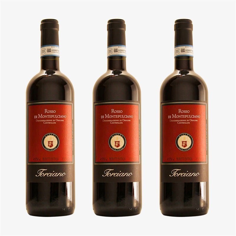 2019 Rosso di Montepulciano Torciano, Vino rosso - 3 bottiglie