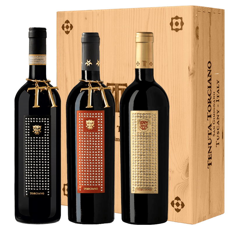 2016 Brunello Montalcino -2020 Bolgheri - 2015 Gold Tuscan Blend Including wooden case