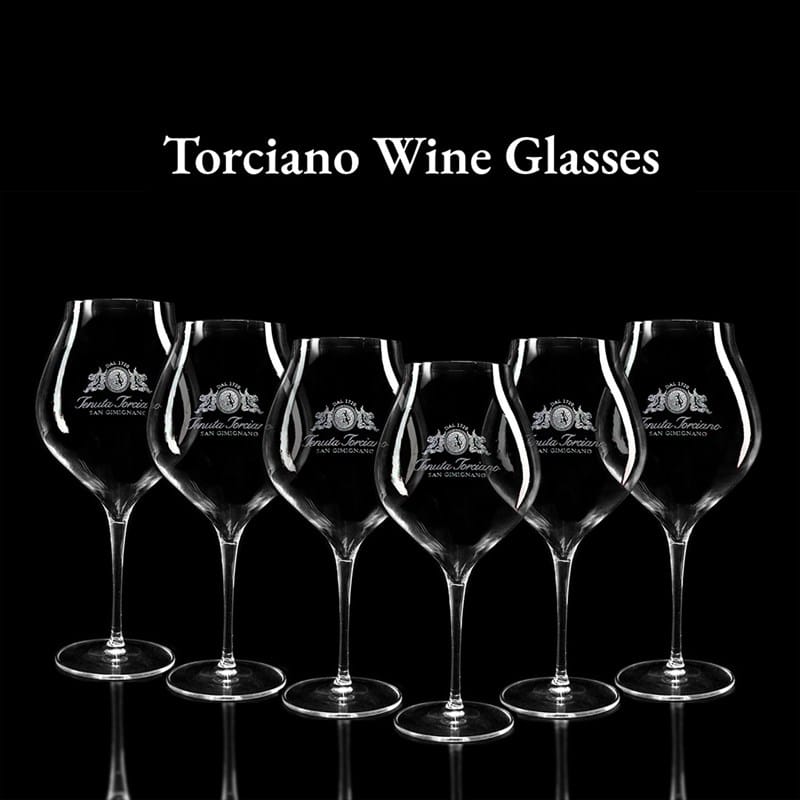 Set di 6 Calici incisi da Vino