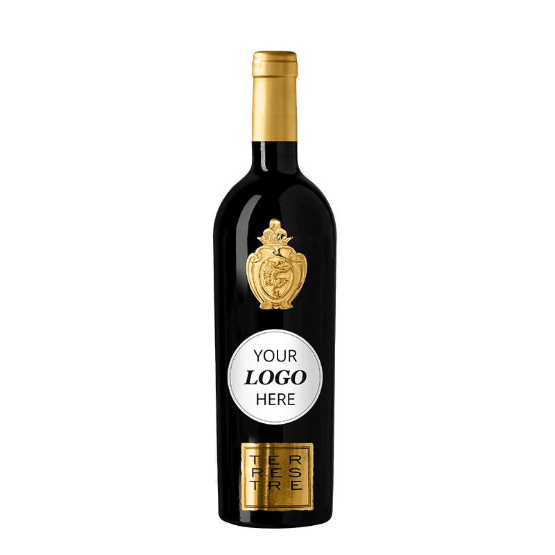 Personalized  Bottles  - Your Company Logo on Customized Wine Label + Torciano Limited Edition Terrestre Wine