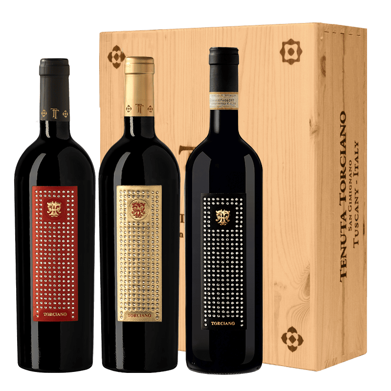Gioiello Collection: Bolgheri, Brunello, Tuscan Blend Reserve with Wooden Box