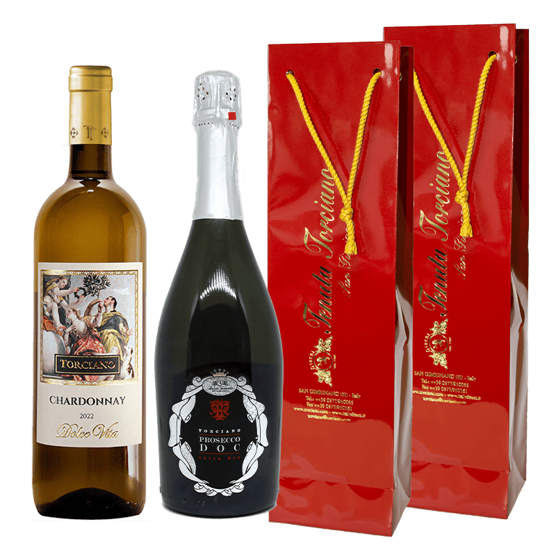 2022 - 2022 Torciano bottled Chardonnay "Dolce Vita", Prosecco - Gift bags included