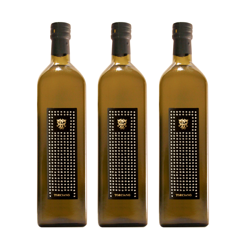 Extra Virgin Olive Oil Ambero, 1L Gioiello bottle from Italy - 3 bottles