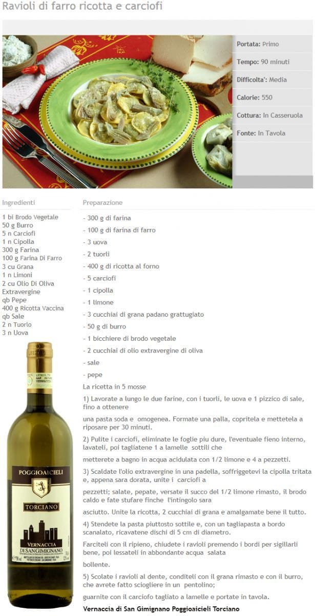 Vernaccia di San Gimignano Poggioaicieli su Donna Moderna
