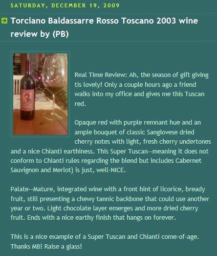 Super Tuscan Baldassarre review