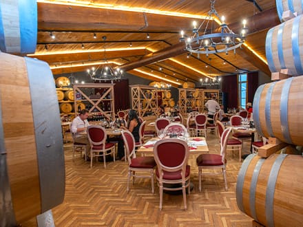Dinner in Wine Cellar