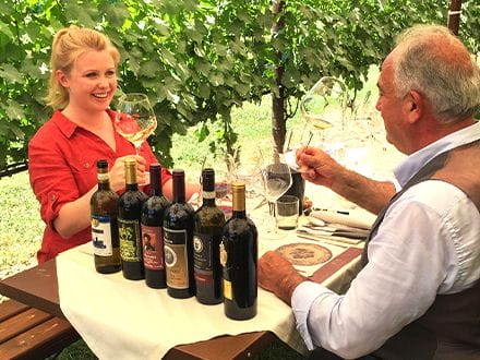 Pranzo romantico nei filari