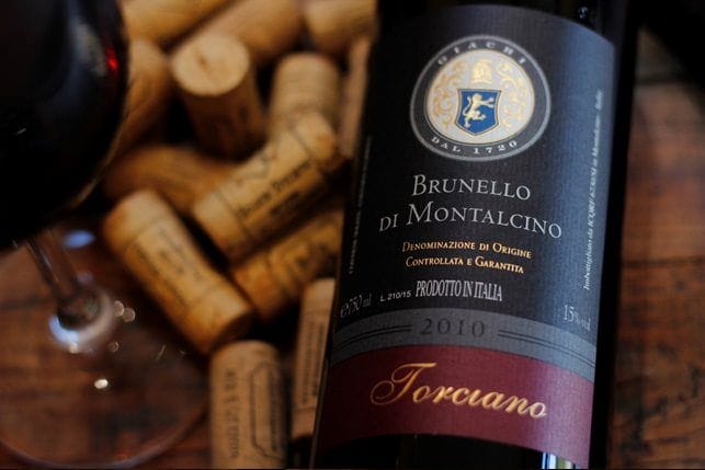 luxury wine brunello