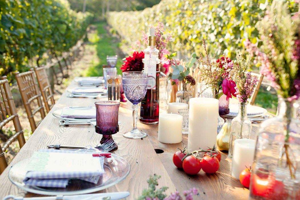 set table vineyard