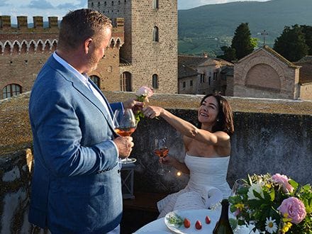 Dinner in San Gimignano Tower